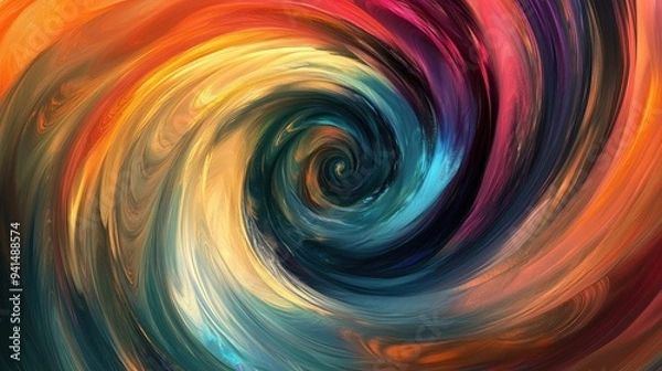 Fototapeta Abstract background with swirling, vibrant colors, creating a sense of energy and movement