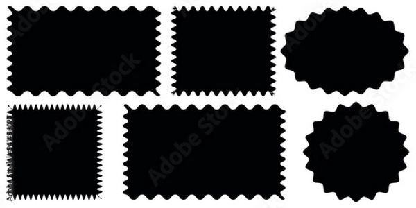 Obraz  zig zag lines. Parallel jagged stripes texture. Minimalistic geometric print. Vector graphic illustration and white background.