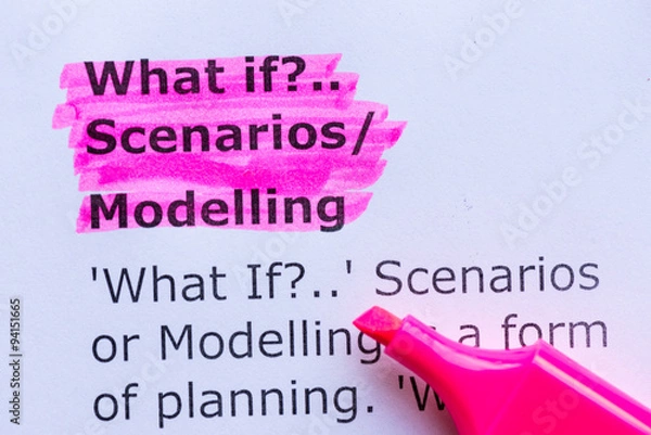 Obraz what if,scenario modelling
