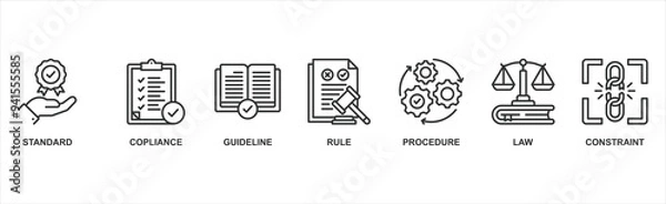 Obraz Regulation banner web icon vector illustration concept with icon