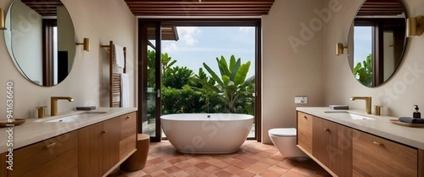 Fototapeta modern bathroom interior