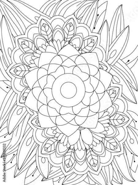 Obraz Flowers Coloring Book Pages Flowers Patterns