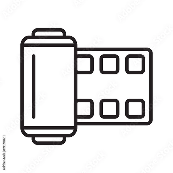 Obraz camera roll film icon design vector template