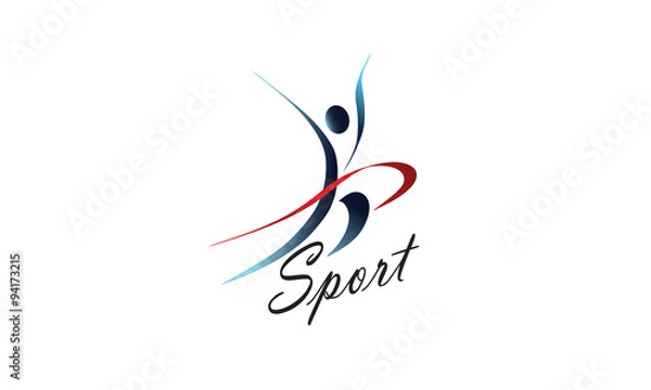 Fototapeta Cпортивный логотип,, бег, легкая атлетика, фитнес