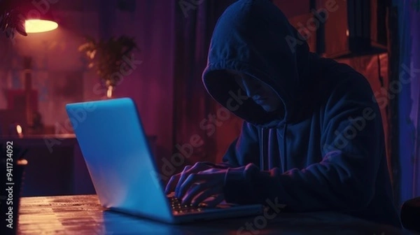 Fototapeta The Hooded Hacker