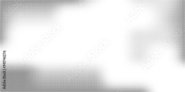 Fototapeta Retro pixelated backdrop. Grunge halftone gradient background. Vector graphic design textured template