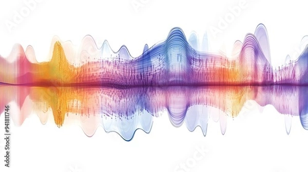 Fototapeta Png sound wave equalizer element, transparent background