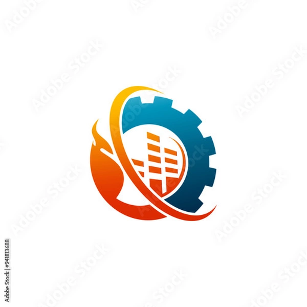 Fototapeta welding engineering logo isolated on white background. vector
