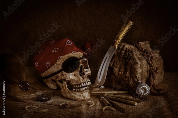 Fototapeta Pirate skull