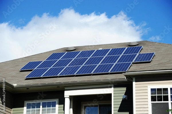 Obraz Panel słoneczny na dachu