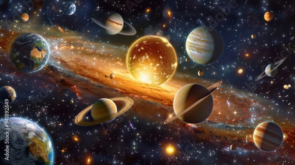 Obraz universo planetas 