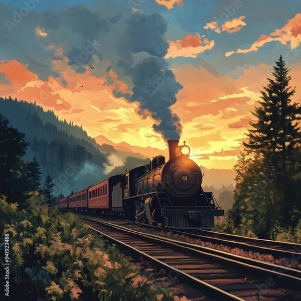 Obraz Train Illustration