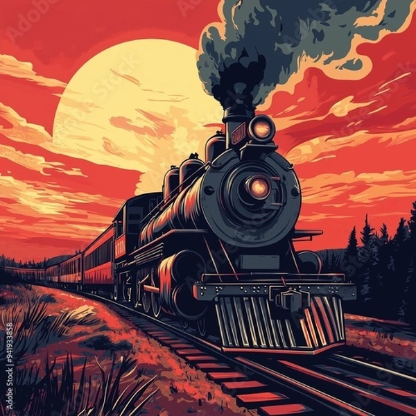 Obraz Train Illustration