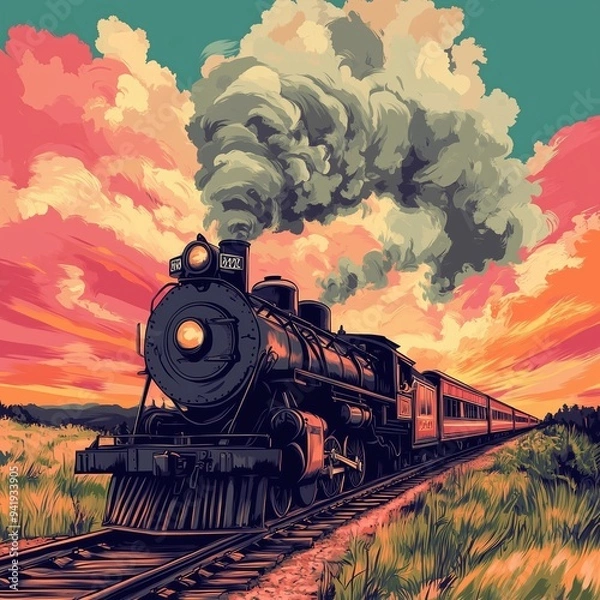 Obraz Train Illustration