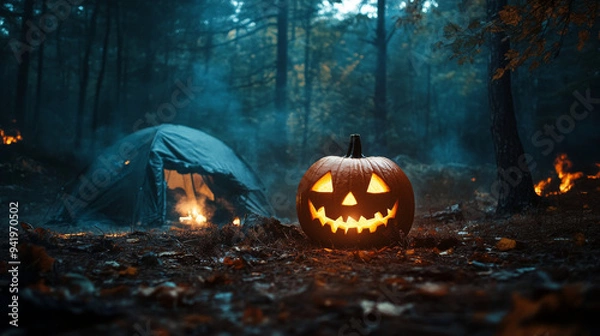 Obraz Jack-O-Lantern in the Woods