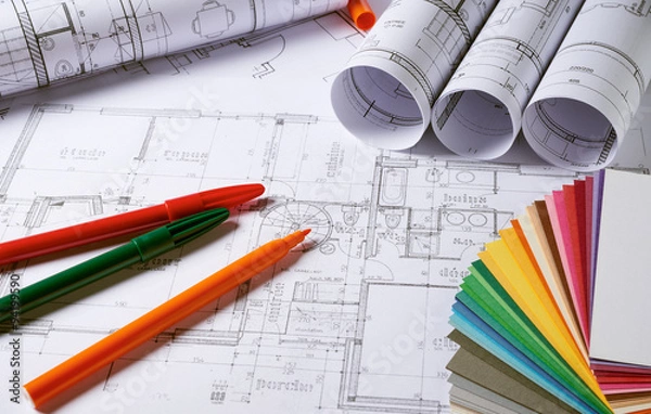 Fototapeta Architecture plans