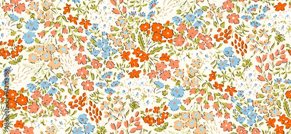 Obraz flower pattern texture print,repeat design pattern for textile printing factory