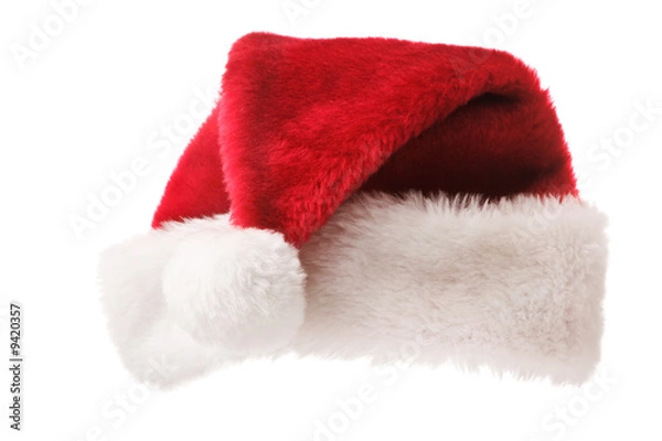 Obraz Santa's red hat isolated on white