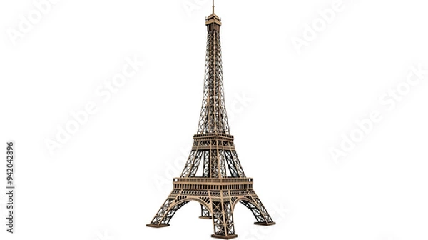 Fototapeta Eiffel Tower Isolated