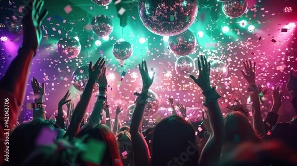 Obraz the party with disco balls