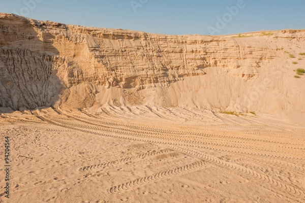 Obraz Industrial sand quarry background