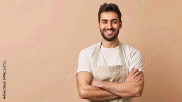 Obraz The smiling man in apron