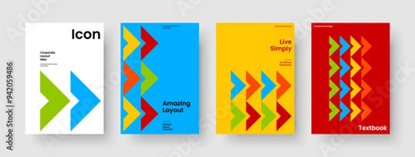 Fototapeta Isolated Banner Template. Geometric Flyer Layout. Creative Report Design. Poster. Book Cover. Business Presentation. Brochure. Background. Newsletter. Magazine. Pamphlet. Catalog. Advertising