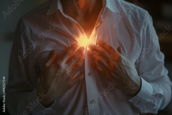 Obraz Illuminating the Heart: A Symbolic Representation of Inner Light and Emotion