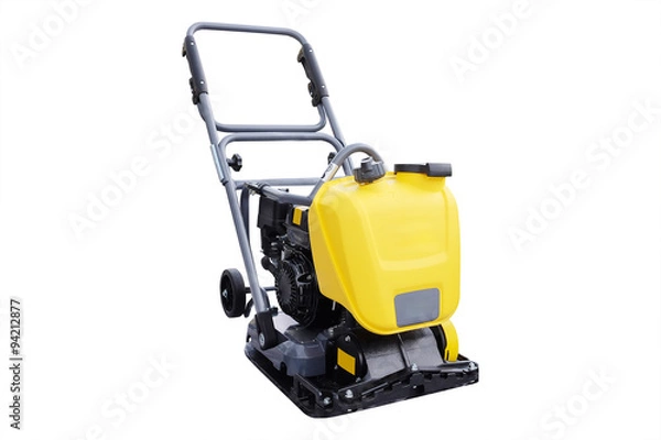Fototapeta manual road repair machine isolated under the white background