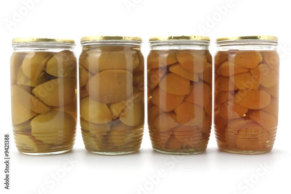 Obraz Peach jam on white background