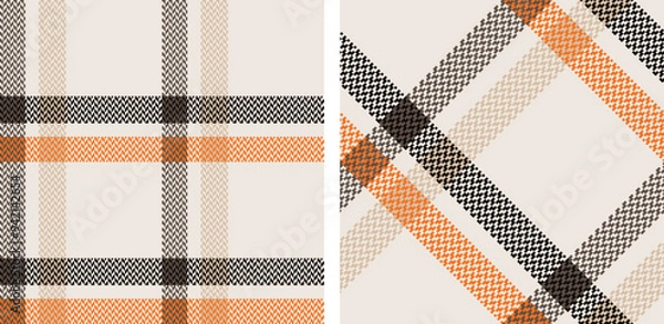 Fototapeta Check plaid set seamless pattern.