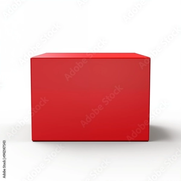 Obraz red box isolated on white