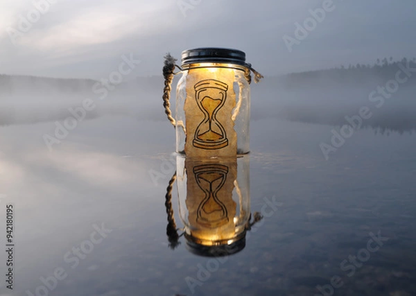 Fototapeta hourglass, time to live, time flies, lifetime, past, future, carpe diem, memento mori, moment, quality of life, quantity of life, time management,sanduhr, zeit zum leben, lebenszeit, Uhr, Watch, 