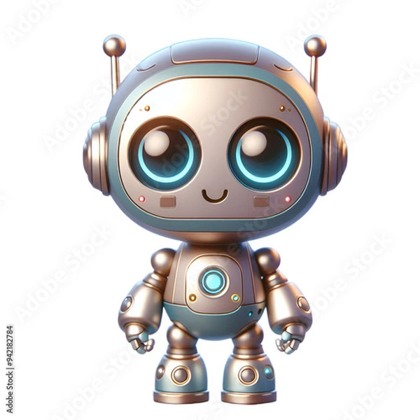 Obraz 3D Cute Cartoon Robot 