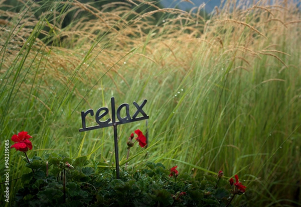 Fototapeta Relax Garden Sign