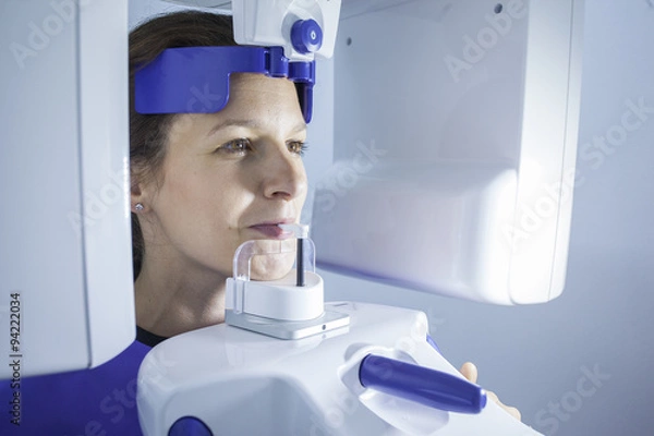 Obraz A dental X-Ray scanner scanning a woman