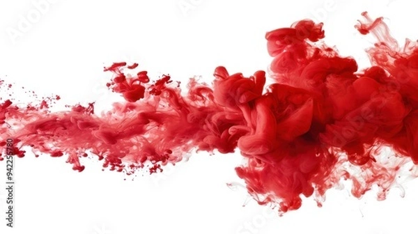 Fototapeta Abstract Red Ink Swirl