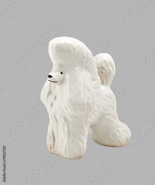 Fototapeta White porcelain poodle