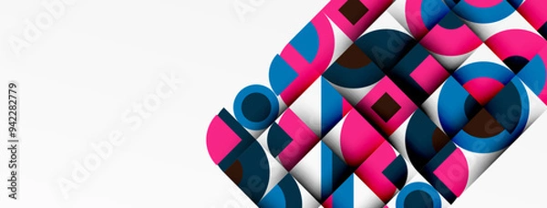 Fototapeta Modern geometrical abstract background - circles. Business or technology presentation design