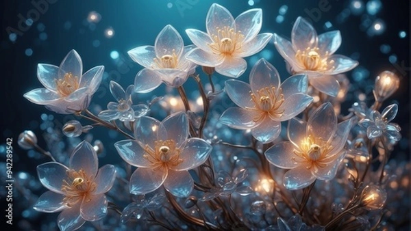 Obraz Wallpaper in vintage style flowers