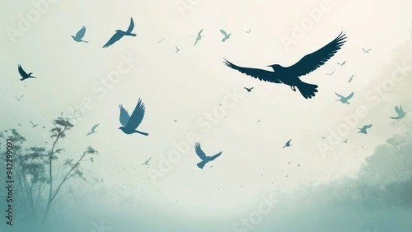 Fototapeta background with butterflies