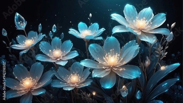 Obraz Diamonds and flowers in dramatic contrast