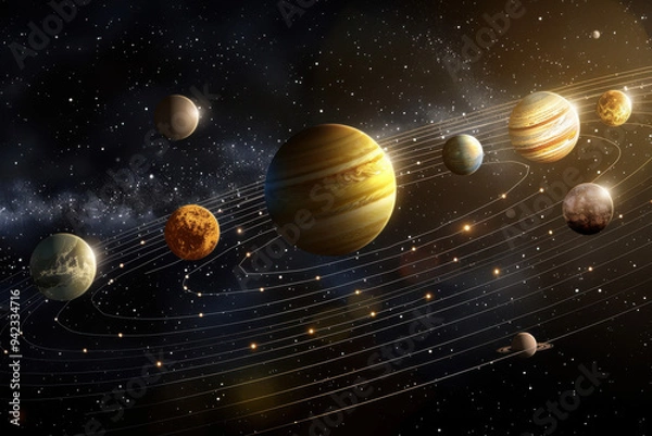 Obraz realistic of solar system 