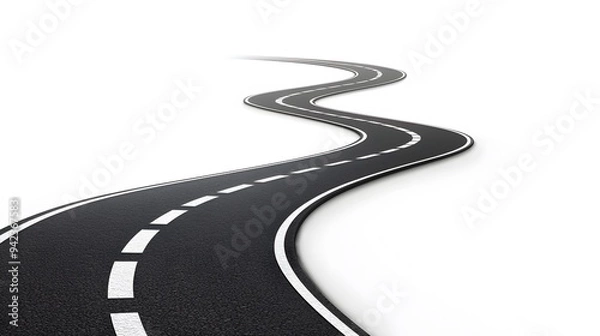 Fototapeta Winding Road Ahead.