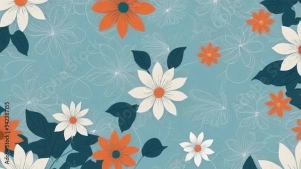Obraz seamless pattern with flowers seamless floral background