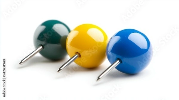 Fototapeta Three colorful balls with a pointed end