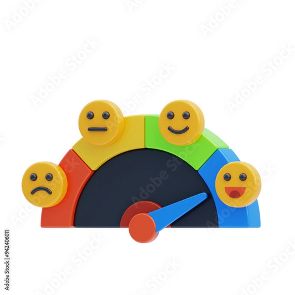 Obraz 3D High Customer Satisfaction. 3D Icon