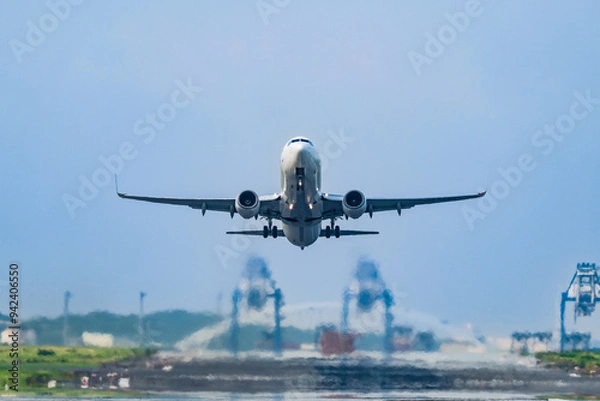 Obraz 空を飛ぶ飛行機