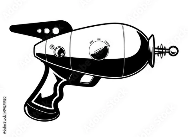 Obraz Ray Gun. Ilustracja wektorowa kreskówka retro-przyszłości ray gun.