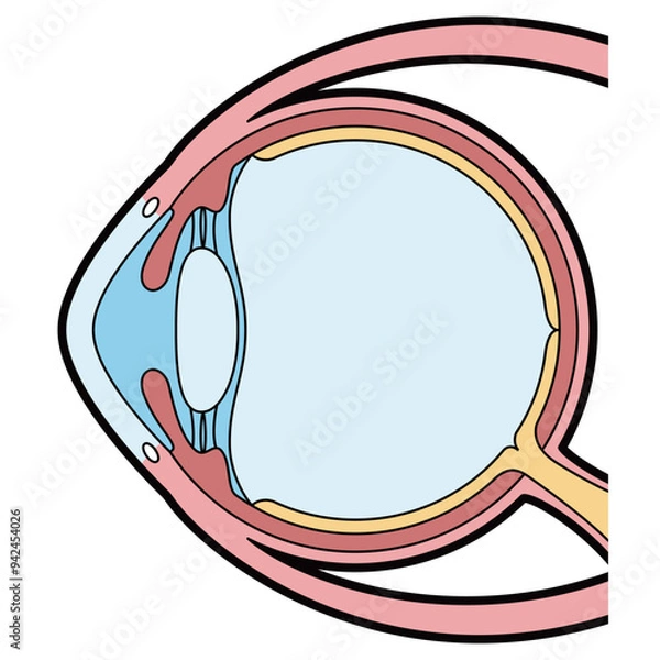 Fototapeta 眼球　断面　図解